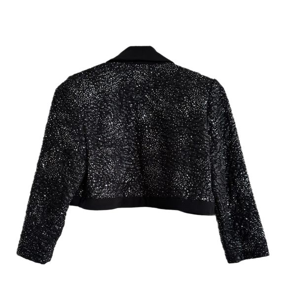 R&M Richards Black and Silver Dress Suit, Size 6, Pre-owned - Picture 8 of 9